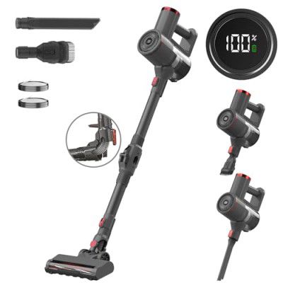 RONEAIR Cordless Vacuum Cleaner with Bendable Wand, Self-Standing, Rechargeable