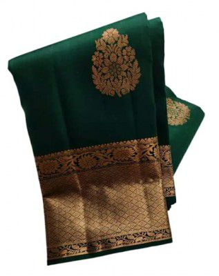 Roomie Fashion Women's Kanjivaram Soft Silk Banarasi Saree With Blouse Piece