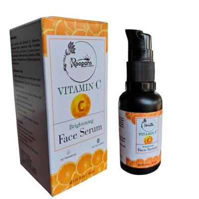 Roopans Vitamin C Face Serum with Hyaluronic Acid and Niacinamide, 30ml Bottle, For Clear Skin and Pigmentation Reduction