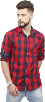 Rope Men Checkered Casual Spread Shirt