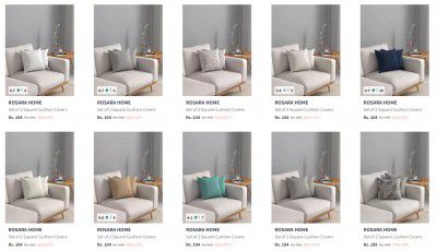 ROSARA Cushion Covers Start at Rs 104