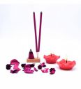 Iris Rose Floating Candles & Incense Stick Home Fragrance Decor Gift Set (Set Of 10)...
