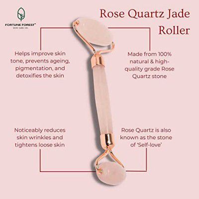 Rose Quartz Jade Roller For Face Massager Natural Jade Rose Stone Skincare And Anti-Aging Natural Therapy Tool
