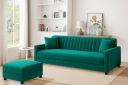 Rosebell Sofa Set with Ottoman Combo Green-Color Three Seater Sofa Set with Matching Footrest for Living Room & Bedroom...