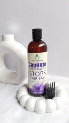 Rosemary Enriched Anti-Hair Fall Oil by Tulasi Ayurveda | Capilato Herbal Hair Oil with Pure Rosemary, 100% Natural Ayurvedic Treatment for Hair Fall - 200ml