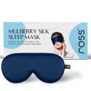 Ross 100% Mulberry Silk Sleep Mask Eye Mask, Super Smooth for Blind Fold (Blue)...