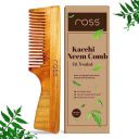 Ross Oil Treated Kacchi Neem Comb, Treated with Neem Oil, Bhringraj & 15+ Herbs, Hair Growth, Anti Hairfall, Dandruff Control | Hair Straightening, Frizz Control Wooden Comb For Men, Women&nbsp;|&nbsp...
