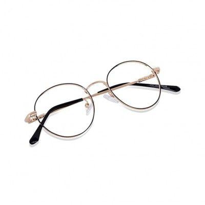 Round Shape Blue Cut Antiglare Computer Eyeglasses 