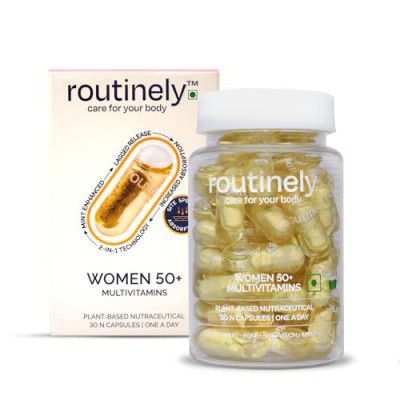 Routinely Plant Based Multivitamin for Women 50 Plus | Multi Vitamin Tablets Support Bone Health, Immunity, Skin & Hair Growth | Vegan, Non-GMO, Mint-Enhanced Liquid-Fill - 30 Capsules