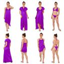 Rovty Womens Six pc Purple Nighty Set Free Size...