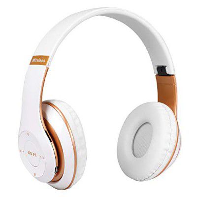 ROXO P30 Wireless Bluetooth Headphone Memory Card and AUX Support(Black)