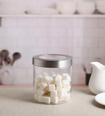 Roxx Boroxx Glass Jar with Stainless Steel Lid, 850ml, 1-Piece, Clear