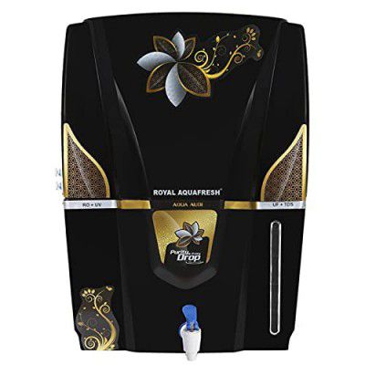 ROYAL AQUAFRESH Golden Audi Black 12 Ltr UV+RO+UF+TDS 14 Layer Water purification Advance Technology Electric Water Purifier (1 Year Warranty On Pump)