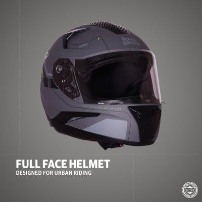Royal Enfield AIR-X 1901 Full Face Helmet | Certification: ISI & DOT | High Impact Grade ABS Shell |Multipore Ventilation System | Aerodynamic Design with Aggressive Styling | Gray (L) 60 CM