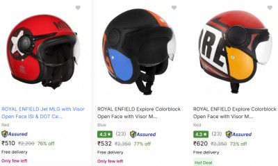 Loot: Royal Enfield Biker Helmets Starts at Rs 510 | Upto 76% OFF