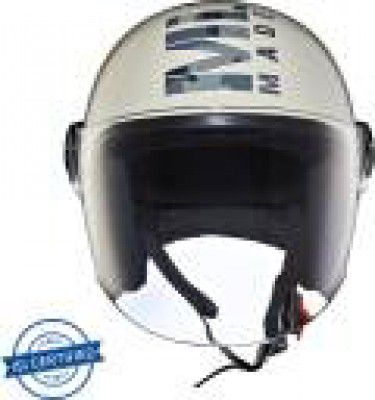 ROYAL ENFIELD Coopter Camo Printed MLG Open Face with Visor ISI Certified Motorbike Helmet  (GLOSS WHITE)
