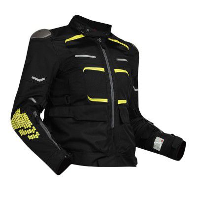 Royal Enfield Crossroader Print Option Neon (M) 40 Cm Knox Ce Level 2 Protectors At Shoulders And Elbow