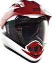 ROYAL ENFIELD Escapade Dual Sport ISI & DOT Certified with Visor Motorbike Helmet (White & Red)...