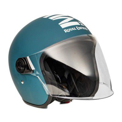 Royal Enfield - HESS20022 Open Face with Visor Matt Squadron Blue ABS Helmet, (L) 58 CM