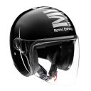 Royal Enfield ISI Certified Open Face MLG Helmet with Clear Visor (Gloss Black-Size: M)...