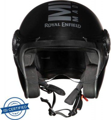 ROYAL ENFIELD MLG Open Face with Visor Motorbike Helmet (Matt Black)