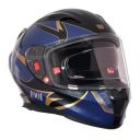 ROYAL ENFIELD SPEEDX Full FACE Jinx with Sun Visor & aerodynamic Spoiler | Navy (XL) 62CM...