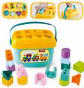 Royal Hub First Shape Sorting Blocks Educational Activity Toys 16 Building Collection ABCD Alphabets Game Cube to Kids Development Storage Bucket Counting Learning Toys, Multicolor...