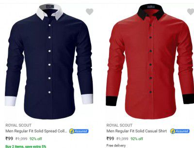 Royal Scout Casual Shirts strarting @ Rs 99