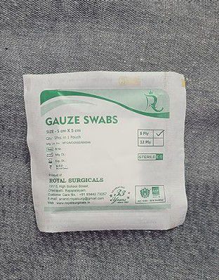 Royal surgicals - Gauze swabs Sterile 5cm x 5cm x 8ply (5 pack)