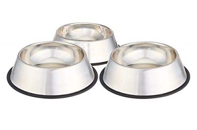 Royale Cat Stainless Steel Dog Feeding Bowl - 700 ml (Buy 1 Get 2 Free)