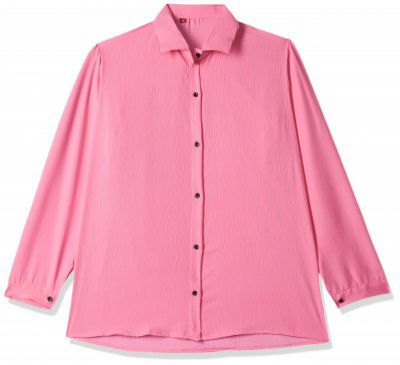ROYALICA Womens Pink Solid Polycotton Regular Fit Full Sleeve Shirt, XXL Size