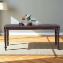 Royaloak Hilton Wooden Dining Table 6 Seater | Sheesham Wood | Powder Coated Metal Elements Husky Farm | Turned Design | Classic Design | Strong & Durable | Emperor Collection...