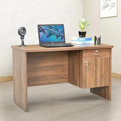 Royaloak Logan Computer Table, Engineered Wood with Melamine Finish Telescopic Channel, Computer Table with Storage, Spacious Legroom, Desk Table for Home Office with Drawer Storage
