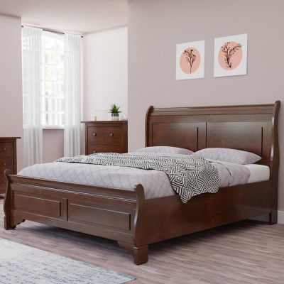 Royaloak Texas American Wooden King Size Bed Without Storage