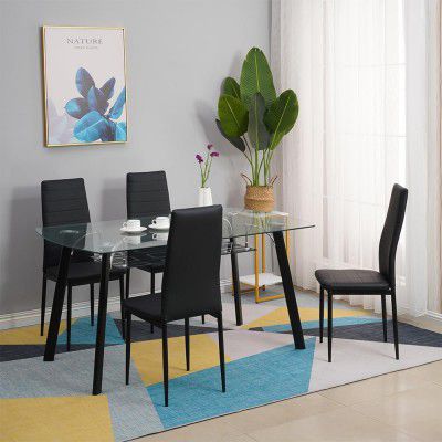 Royaloak Penang Malaysian Glass Dining Table 4 Seater