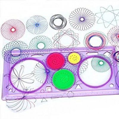 Royals Kids Designer Ruler Spirograph , 1pc Kids Spirograph Designer Ruler, 1pc Designing Kids Stencils Stencil (Pack of 1, multi design)