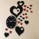 R&P ENTERPRISE Analog 65 cm X 35 cm Wall Clock (Black, Red, Without Glass, Standard)...