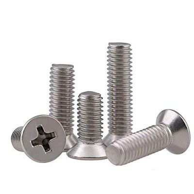 Rpi shop - M3 X 12mm Phillips Drive Countersunk (CSK) Head Screws, Phillips Drive, Fully Thread, Nickel Finish, Machine Thread, Quantity - 10 Pcs