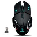 RPM Euro Games USB Wireless Gaming Mouse Rechargeable 500 mAh Battery DPI Upto 3200 6 Color RGB Lights Rubber Coated Mice, Black...