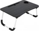 RPVENTERPRISE Desk for Study Foldable Non-Slip Legs Reading Tray, Lapdesk Table Wood Portable Laptop Table  (Finish Color - NEW BLACK, DIY(Do-It-Yourself))...
