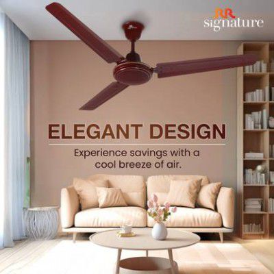 RR Josh Eco Star-rated BEE Certified Energy Efficient 52-Watt High Speed with 2 Year Warranty 1200 mm Ceiling Fan  (1 Star | Brown | Pack of 1)