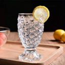 RR MALL Pineapple Shape Juice & Whiskey Glass Glass Set Water/Juice Glass  (180 ml, Glass, White)...