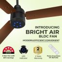 RR Signature BrightAir 1200mm BLDC Ceiling Fan with Remote Control (Velvet Brown)...