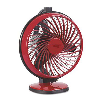 RR Signature Buddy High Speed 230mm Personal Wall, Table Fan For Office, Living Room with High Air Thrust (2 Year Manufacturer Warranty, Cherry Red)