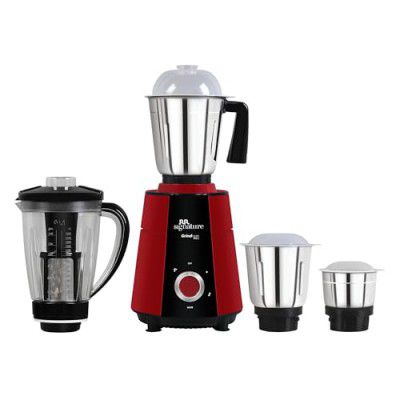 RR Signature Grindmate PRO 750-Watt Mixer Grinder |Heavy Duty Mixie For All Kitchen Needs With 4 Jars (3 SS Jars and 1 ABS Jar with Fruit Filter) | Red | 2 Year Warranty on Product & 5 Year on Motor