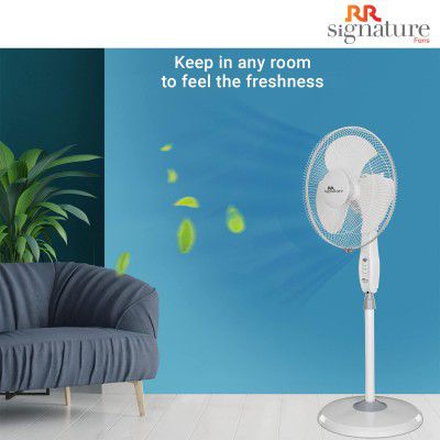 RR Signature Mojo Plus Pedestal Fan (400 mm, White)