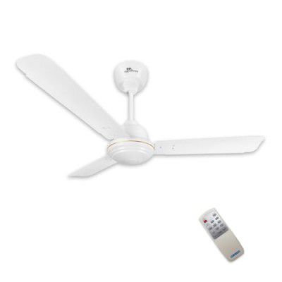 RR Signature Potentia 1200mm BLDC Motor with Remote 3 BLADE Ceiling Fan (White, Pack of 1)