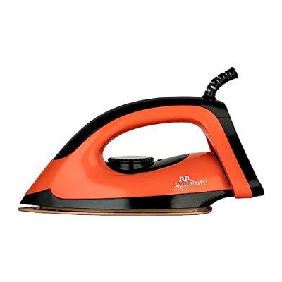 RR Signature Ultron 1100-Watt Dry Iron Premium Plastic Dry Iron | Non-Stick Teflon Coating | Variable Temperature Control | 360o° Swivel Cord | Surge Protection Safety Feature| 2 Years Manufacturing W