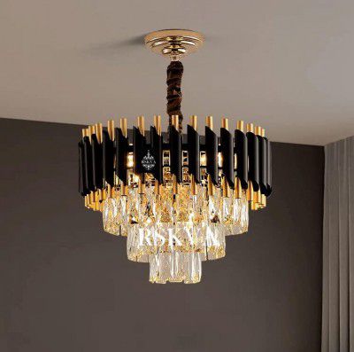 RSKVA Black Mamba Round Chandelier (400 MM) Glass