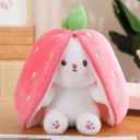 RSS SOFT TOYS Adorable Strawberry Rabbit Plushie, Cute Bunny Soft Toy - 35 cm  (Pink)...